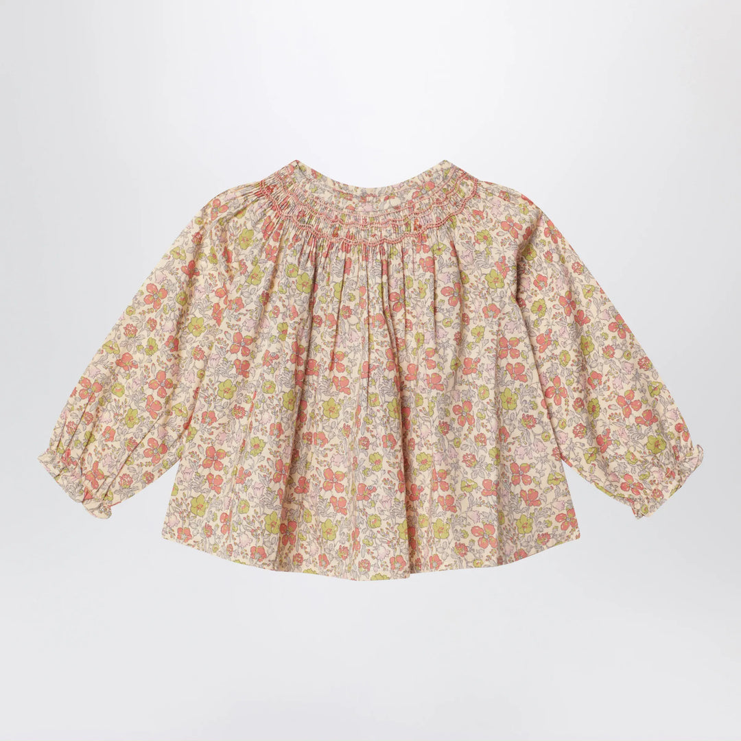 Bonpoint - Pink Liberty fabric shirt Brand Apparel &amp; Accessories > Clothing > Shirts &amp; Tops