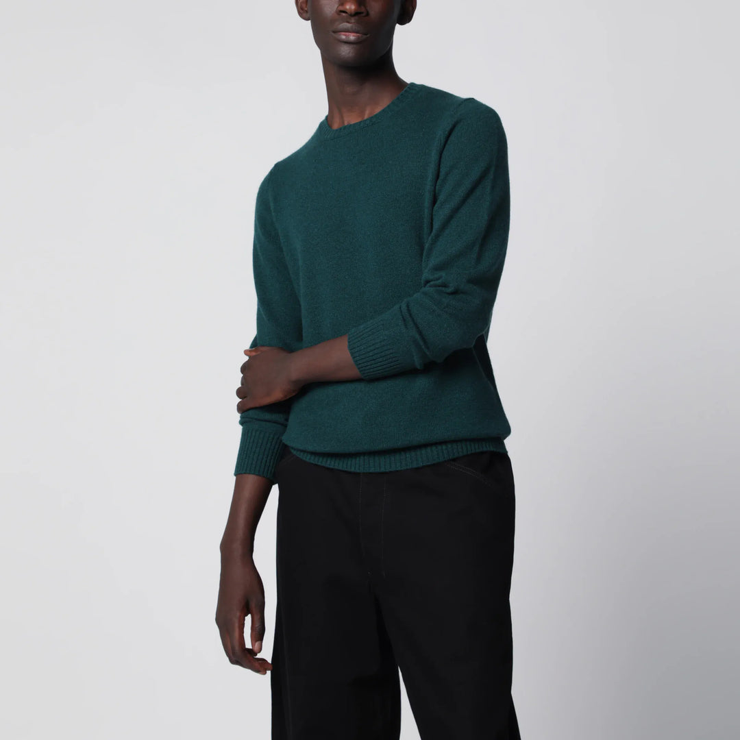 Drumohr - Dark green cashmere crew-neck sweater Brand Apparel &amp; Accessories > Clothing > Shirts &amp; Tops