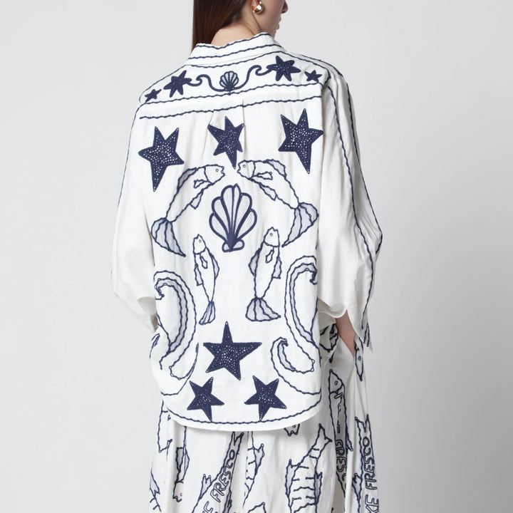 FARM Rio - Shirt with marine embroidery Brand Apparel &amp; Accessories > Clothing > Shirts &amp; Tops