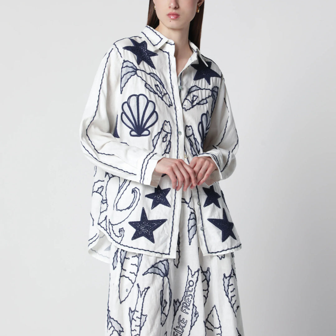 FARM Rio - Shirt with marine embroidery Brand Apparel & Accessories > Clothing > Shirts & Tops XS