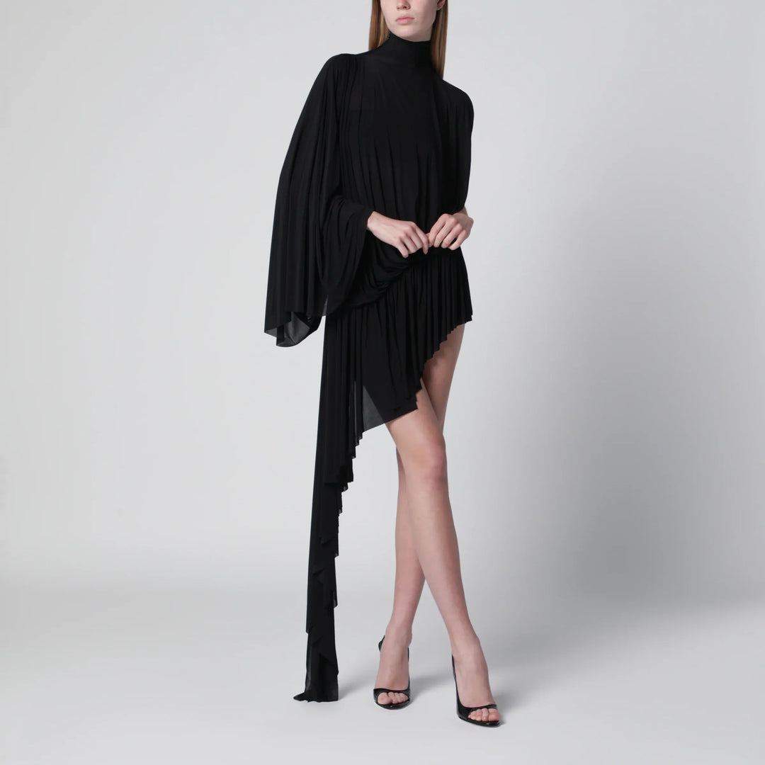 Francesco Murano - Black asymmetric turtleneck dress Brand Apparel & Accessories > Clothing > Shirts & Tops 40  IT
