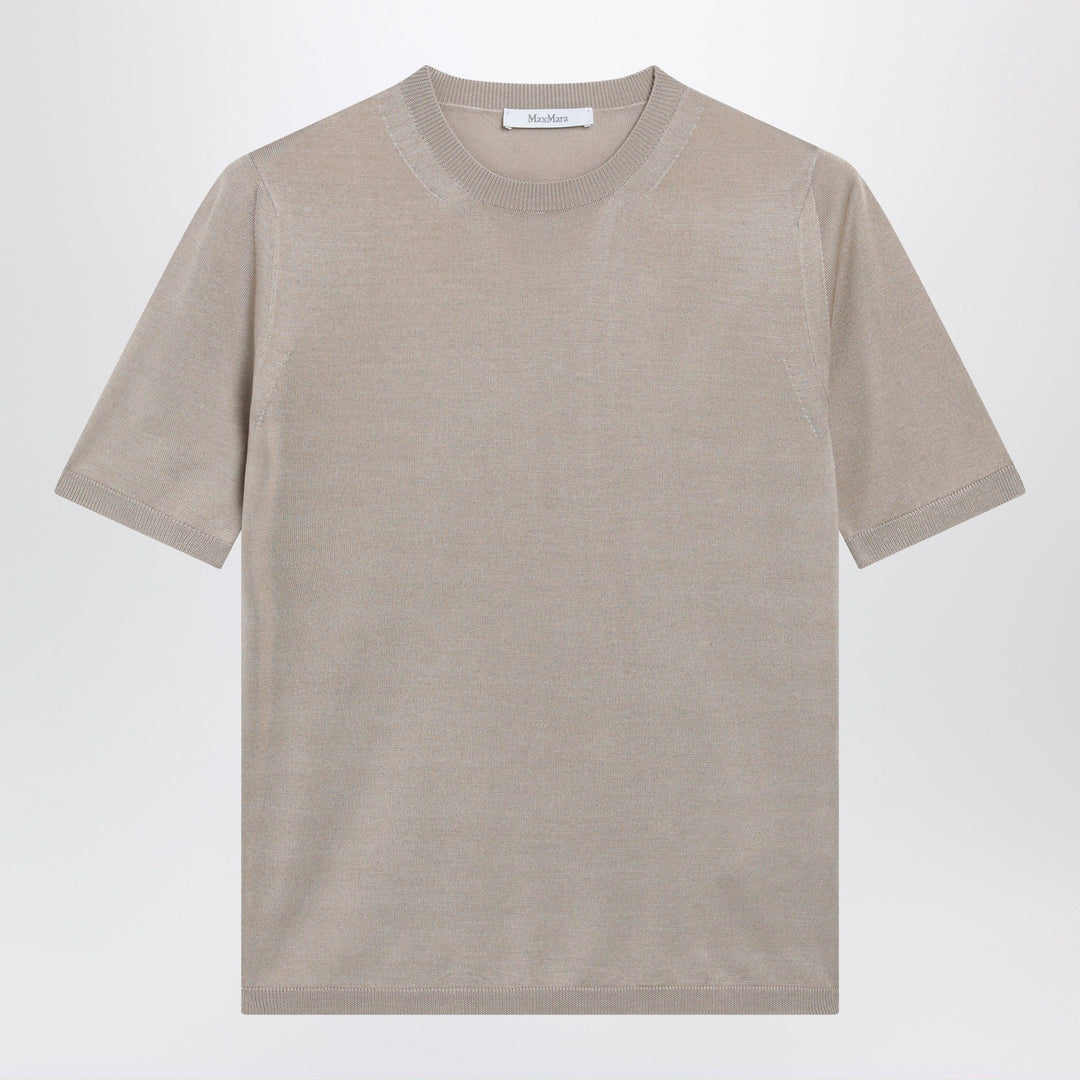 Max Mara - Rock beige cashmere and silk sweater Brand Apparel & Accessories > Clothing > Shirts & Tops M
