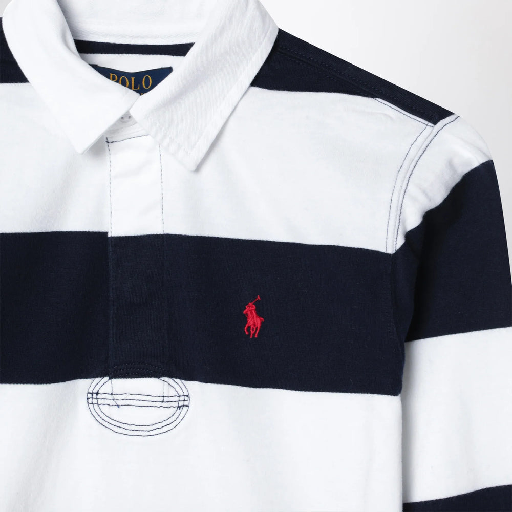 Polo Ralph Lauren - White/navy striped polo shirt Brand Apparel & Accessories > Clothing > Shirts & Tops