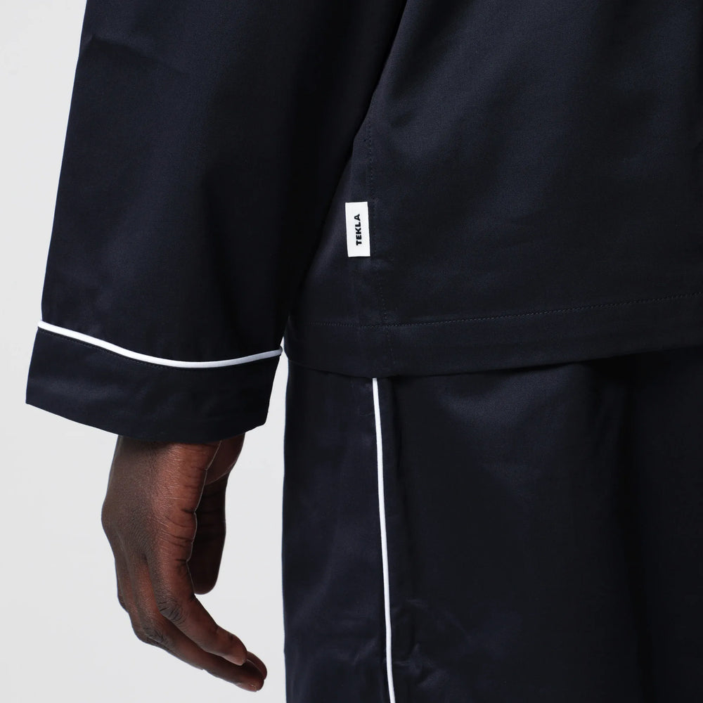 Tekla - Blue pajama shirt Brand Apparel & Accessories > Clothing > Shirts & Tops