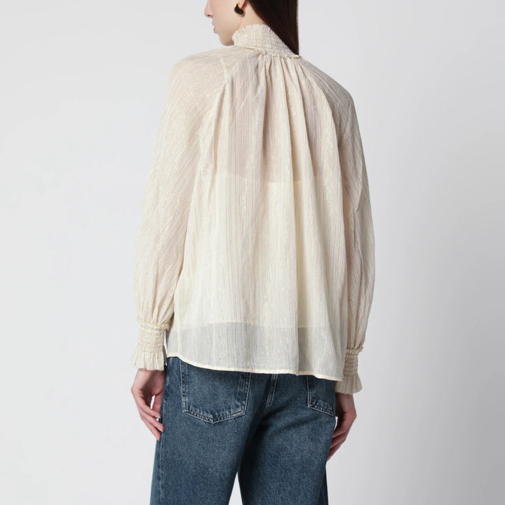 ZIMMERMANN - Aster blouse in cream Brand Apparel &amp; Accessories > Clothing > Shirts &amp; Tops