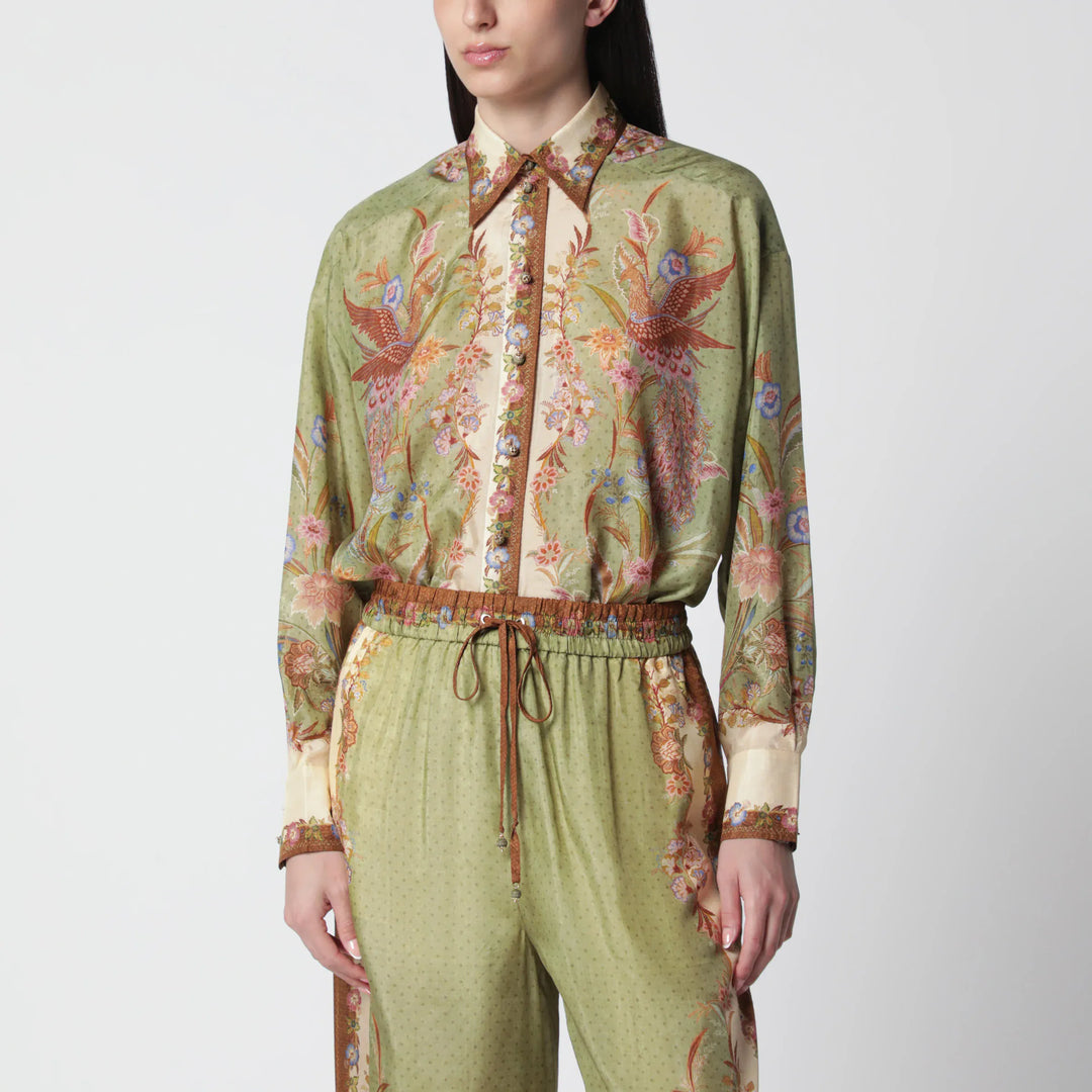 ZIMMERMANN - Indra shirt with floral print Brand Apparel &amp; Accessories > Clothing > Shirts &amp; Tops