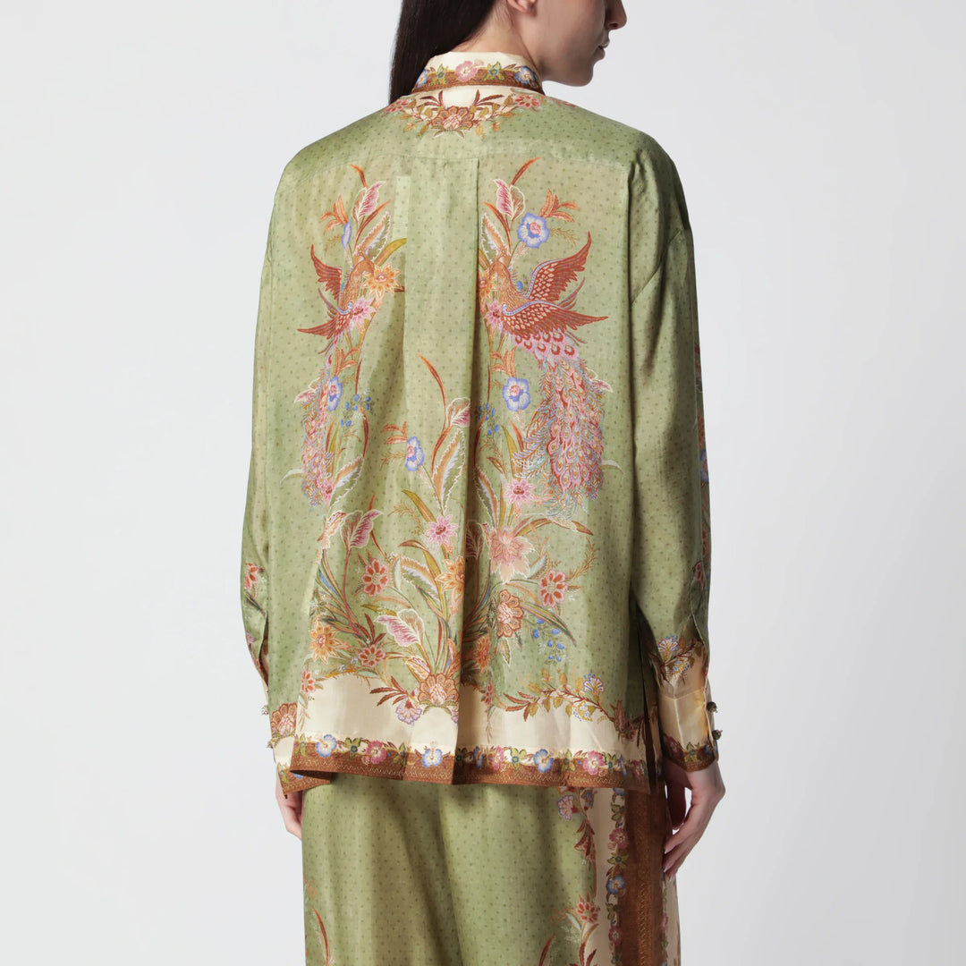ZIMMERMANN - Indra shirt with floral print Brand Apparel &amp; Accessories > Clothing > Shirts &amp; Tops