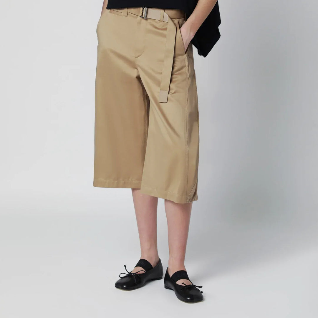 Sacai - Beige cotton chino bermuda shorts Brand Apparel & Accessories > Clothing > Shorts 1