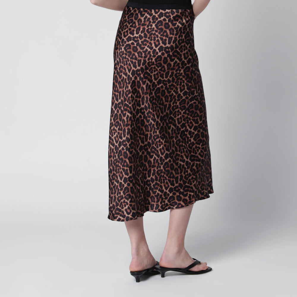 ANINE BING - Leopard-print silk midi skirt Brand Apparel & Accessories > Clothing > Skirts