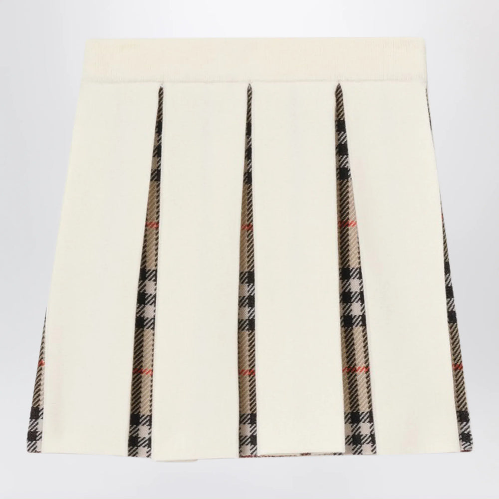 Burberry - Check wool-blend pleated skirt Brand Apparel & Accessories > Clothing > Skirts