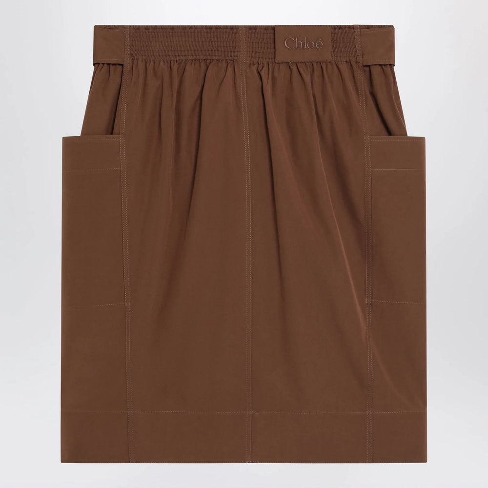 Chloé - Brown skirt with oversized bow Brand Apparel & Accessories > Clothing > Skirts 34  FR