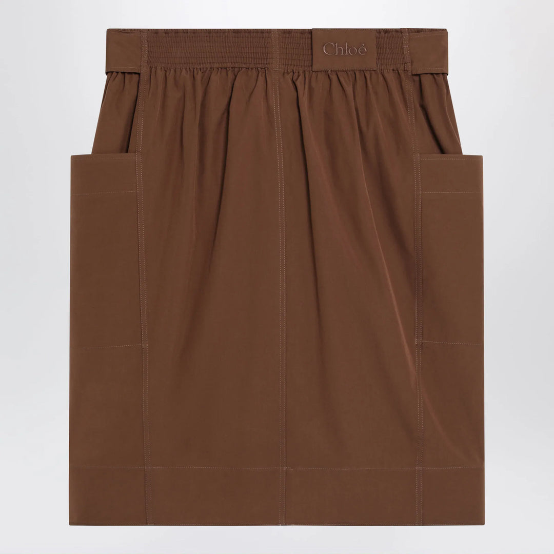 Chloé - Brown skirt with oversized bow Brand Apparel &amp; Accessories > Clothing > Skirts 34  FR