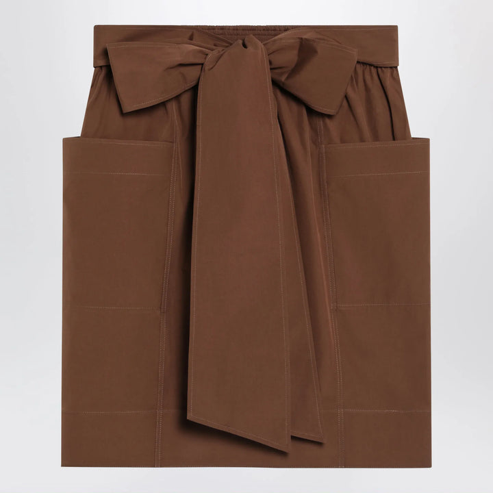 Chloé - Brown skirt with oversized bow Brand Apparel &amp; Accessories > Clothing > Skirts 34  FR