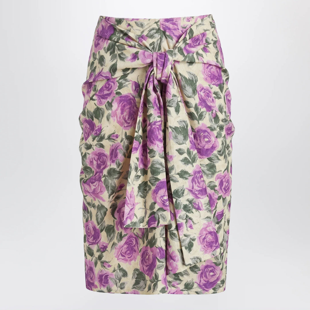 Chloé - Midi silk skirt with multicolour floral print Brand Apparel &amp; Accessories > Clothing > Skirts
