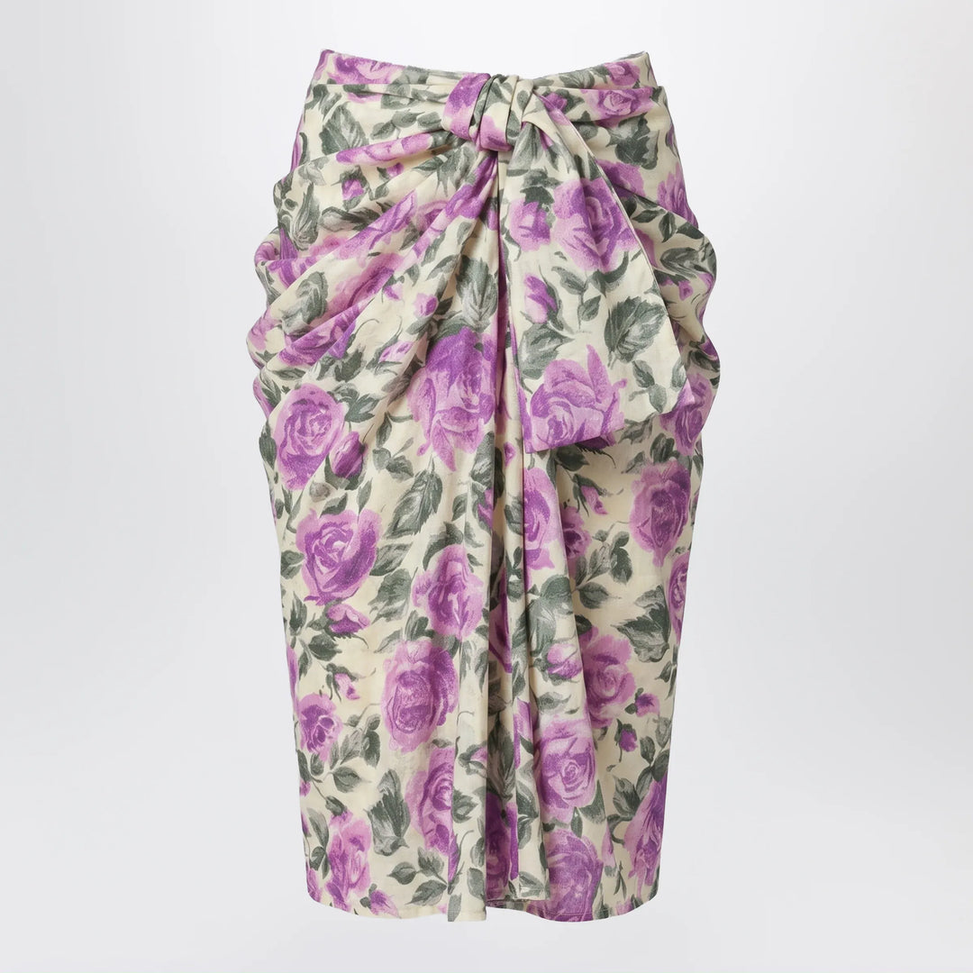 Chloé - Midi silk skirt with multicolour floral print Brand Apparel & Accessories > Clothing > Skirts 38  FR