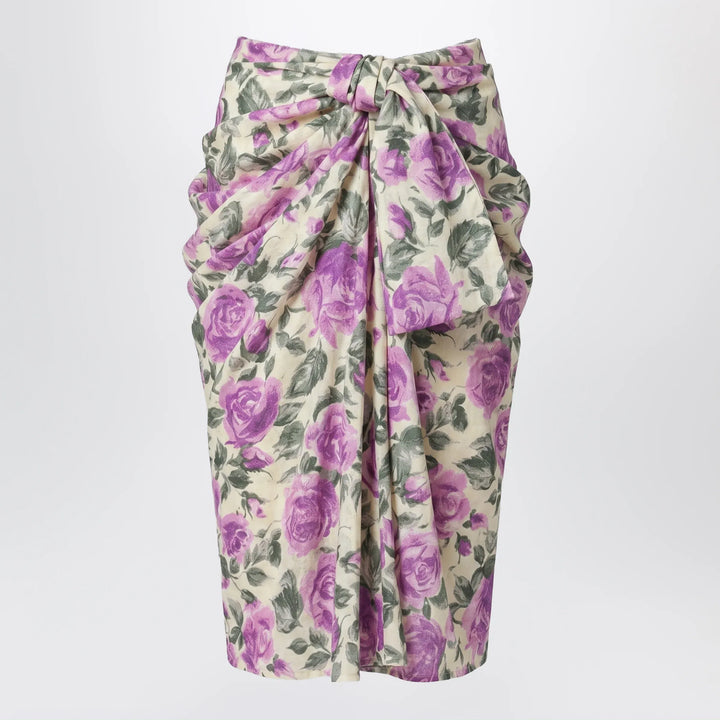 Chloé - Midi silk skirt with multicolour floral print Brand Apparel &amp; Accessories > Clothing > Skirts 38  FR