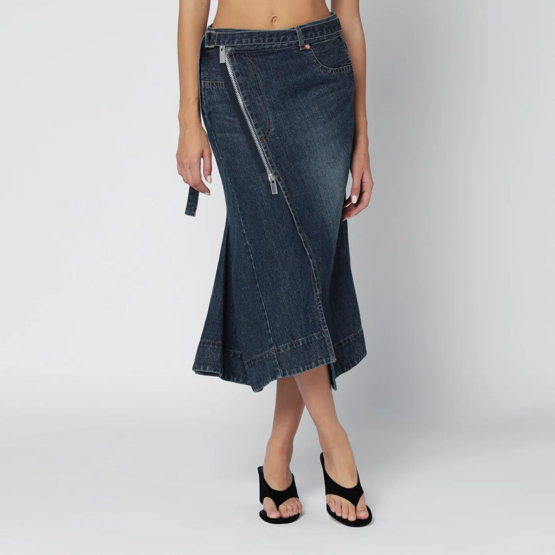 Sacai - Asymmetric blue denim skirt Brand Apparel &amp; Accessories > Clothing > Skirts 2