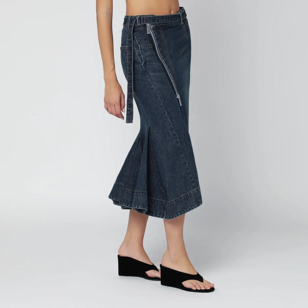 Sacai - Asymmetric blue denim skirt Brand Apparel &amp; Accessories > Clothing > Skirts 2