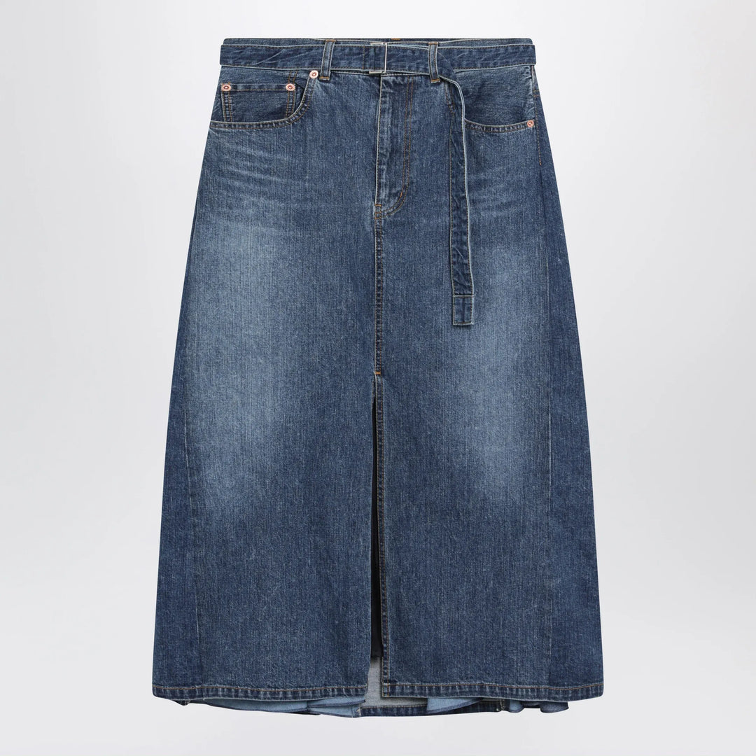 Sacai - Denim skirt in blue cotton Brand Apparel & Accessories > Clothing > Skirts 2