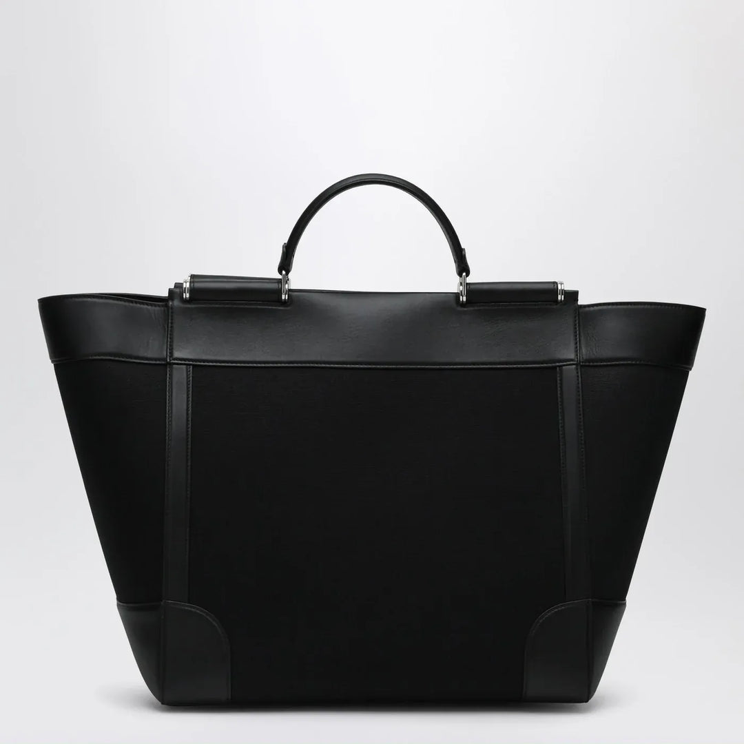 Dolce&amp;Gabbana - Black fabric and leather tote bag Brand Apparel &amp; Accessories TU