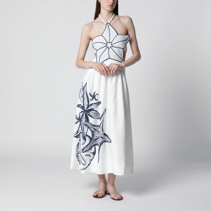 FARM Rio - Coast Stars printed linen midi dress Brand Apparel &amp; Accessories XS
