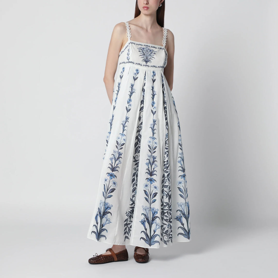 FARM Rio - Off-White Flowers Arch Pleats maxi dress Brand Apparel & Accessories XS
