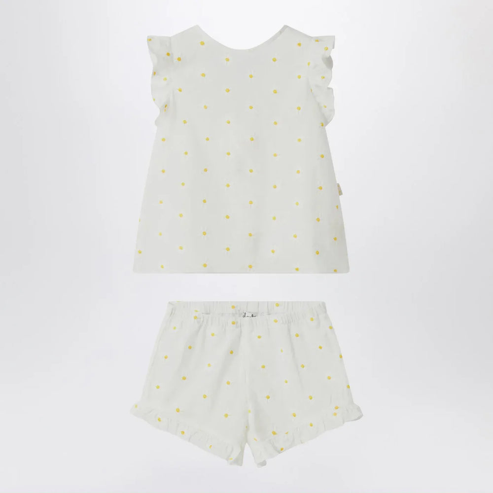 Il Gufo - Two-piece white set with floral embroidery Brand Apparel & Accessories 12