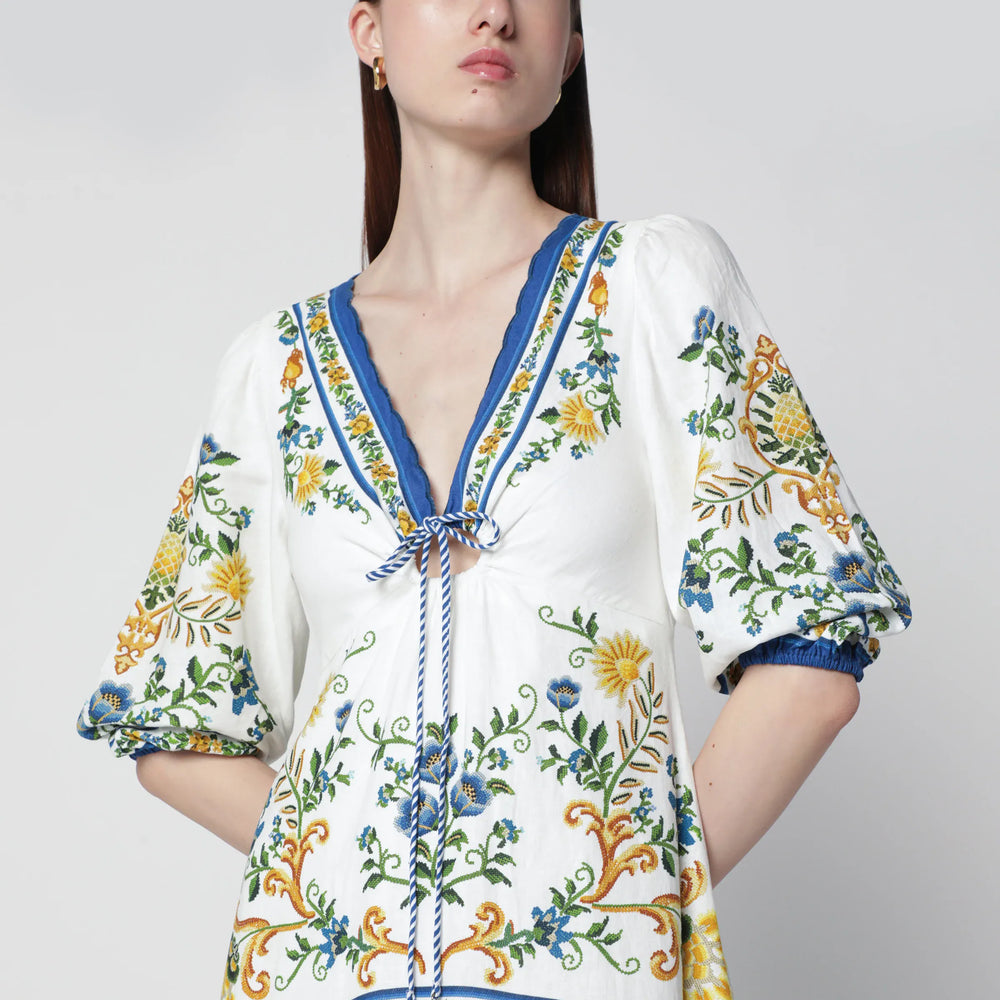 FARM Rio - Emily Floral Tapestry drawstring midi dress Brand Apparel & Accessories > Jewelry