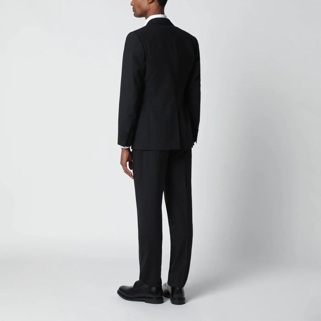 Lardini - Black single-breasted wool-blend suit Brand Apparel &amp; Accessories