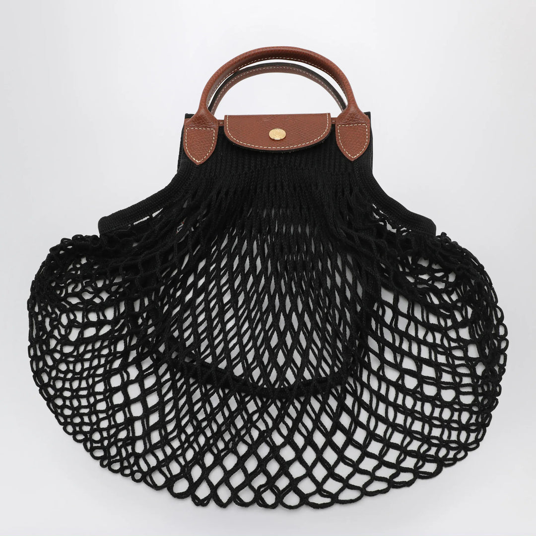 Longchamp - Black La Pliage Filet small Brand Apparel & Accessories U