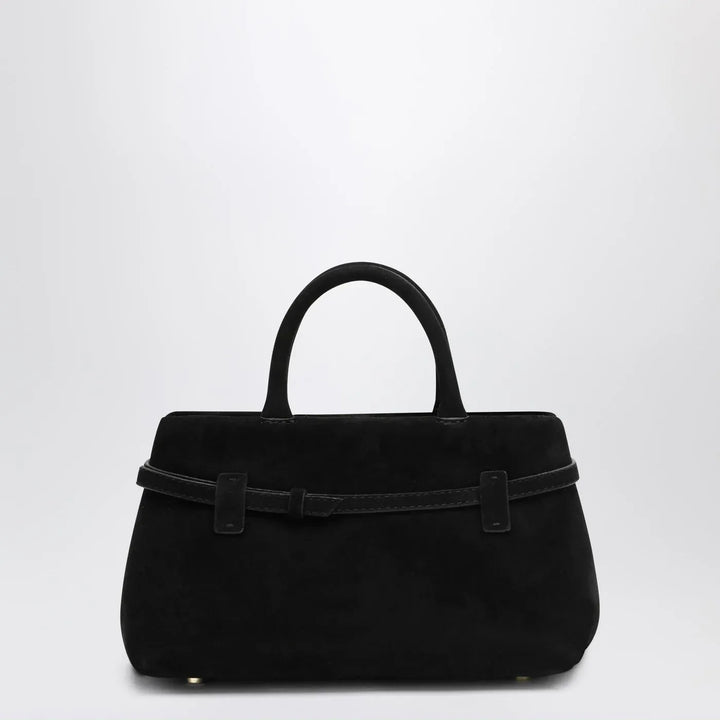 Manu Atelier - Le Cambon 25 black suede bag Brand Apparel &amp; Accessories TU