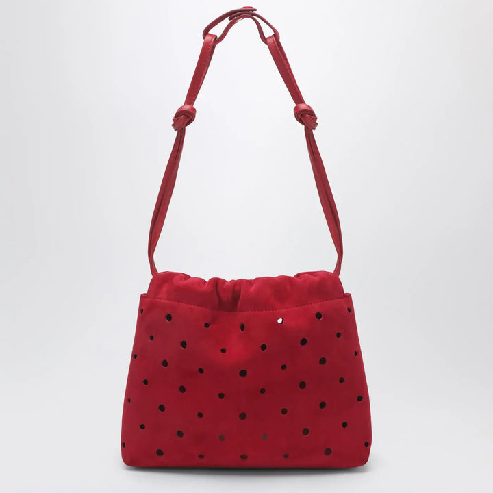 Manu Atelier - Romy perforated red suede pouch Brand Apparel &amp; Accessories TU