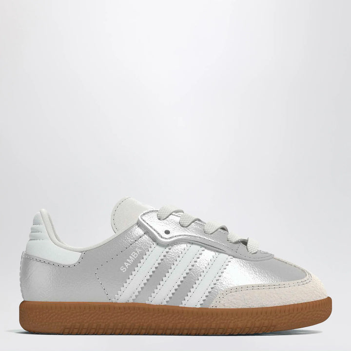 adidas Originals - Samba Silver Metallic Sneakers with Elastic Laces Brand Apparel &amp; Accessories > Shoes