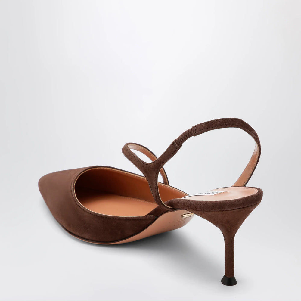 Aquazzura - Espresso Dynasty suede pumps Brand Apparel & Accessories > Shoes