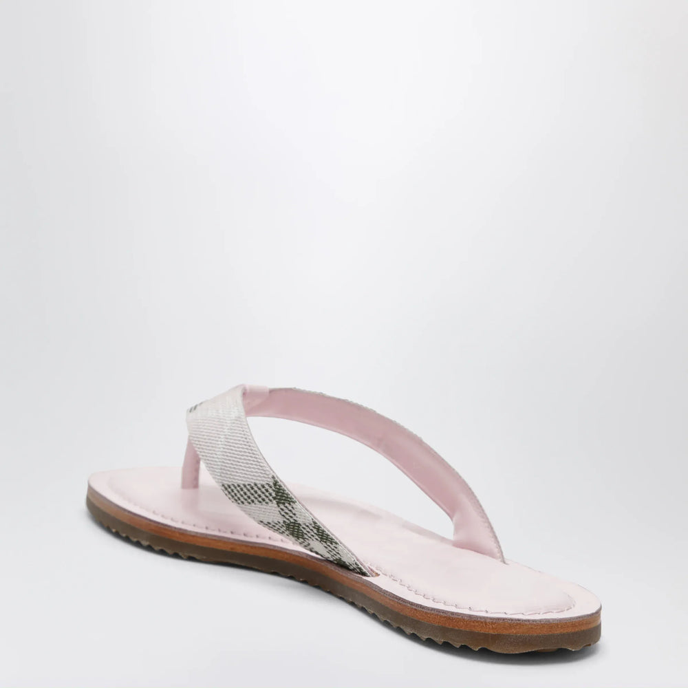 Burberry - Pink Pavilion sandals with Check pattern Brand Apparel & Accessories > Shoes