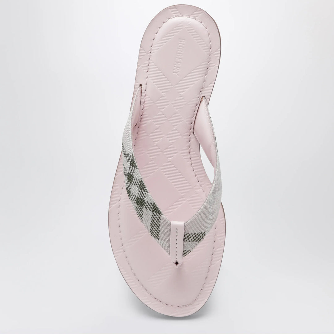 Burberry - Pink Pavilion sandals with Check pattern Brand Apparel &amp; Accessories > Shoes