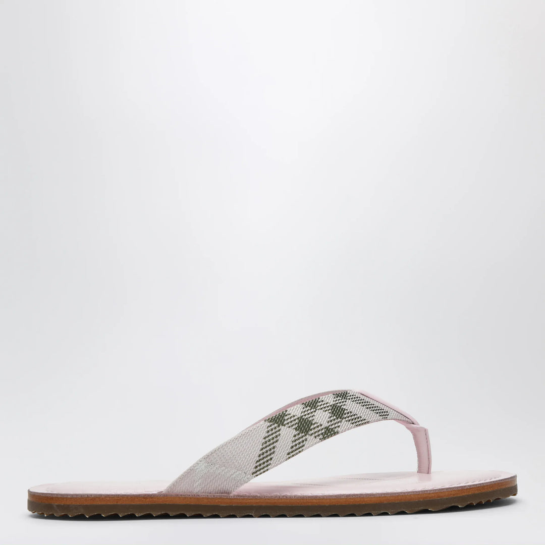 Burberry - Pink Pavilion sandals with Check pattern Brand Apparel & Accessories > Shoes 36 IT