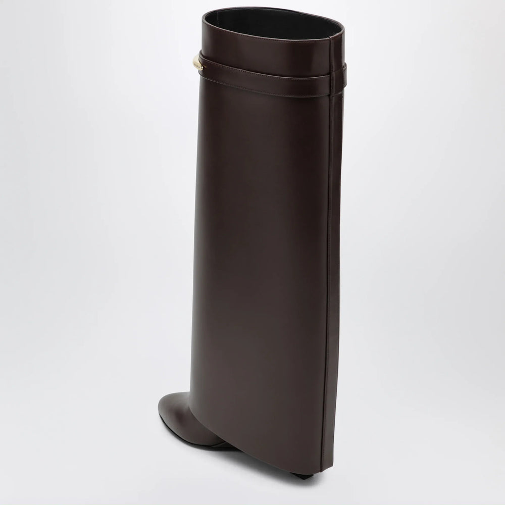 Givenchy - Shark Pinch leather boots in ebony brown Brand Apparel & Accessories > Shoes