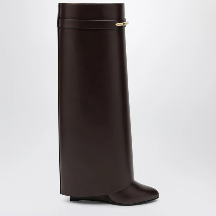 Givenchy - Shark Pinch leather boots in ebony brown Brand Apparel &amp; Accessories > Shoes