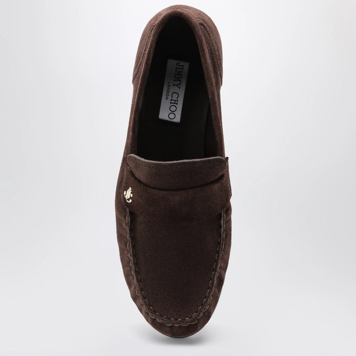 Jimmy Choo - Ellis suede leather loafers in chocolate Brand Apparel &amp; Accessories > Shoes