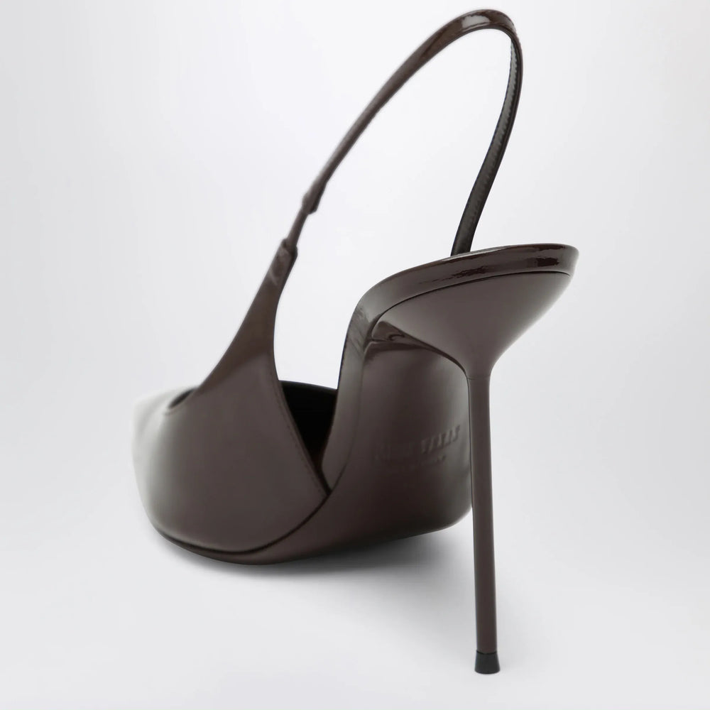 Paris Texas - Lidia slingback pumps in ebony patent leather Brand Apparel & Accessories > Shoes
