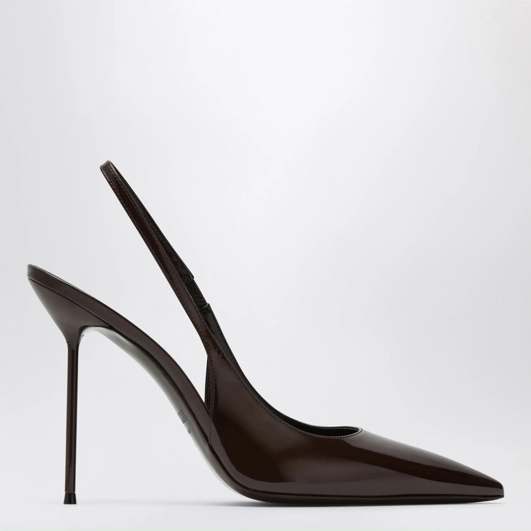 Paris Texas - Lidia slingback pumps in ebony patent leather Brand Apparel &amp; Accessories > Shoes