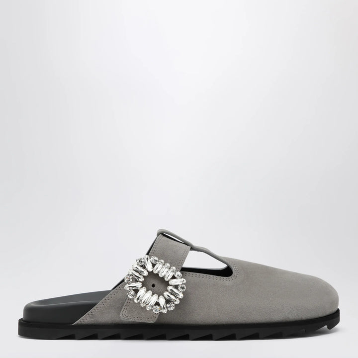 ROGER VIVIER - Slidy Viv Mules in suede clay-coloured Brand Apparel &amp; Accessories > Shoes