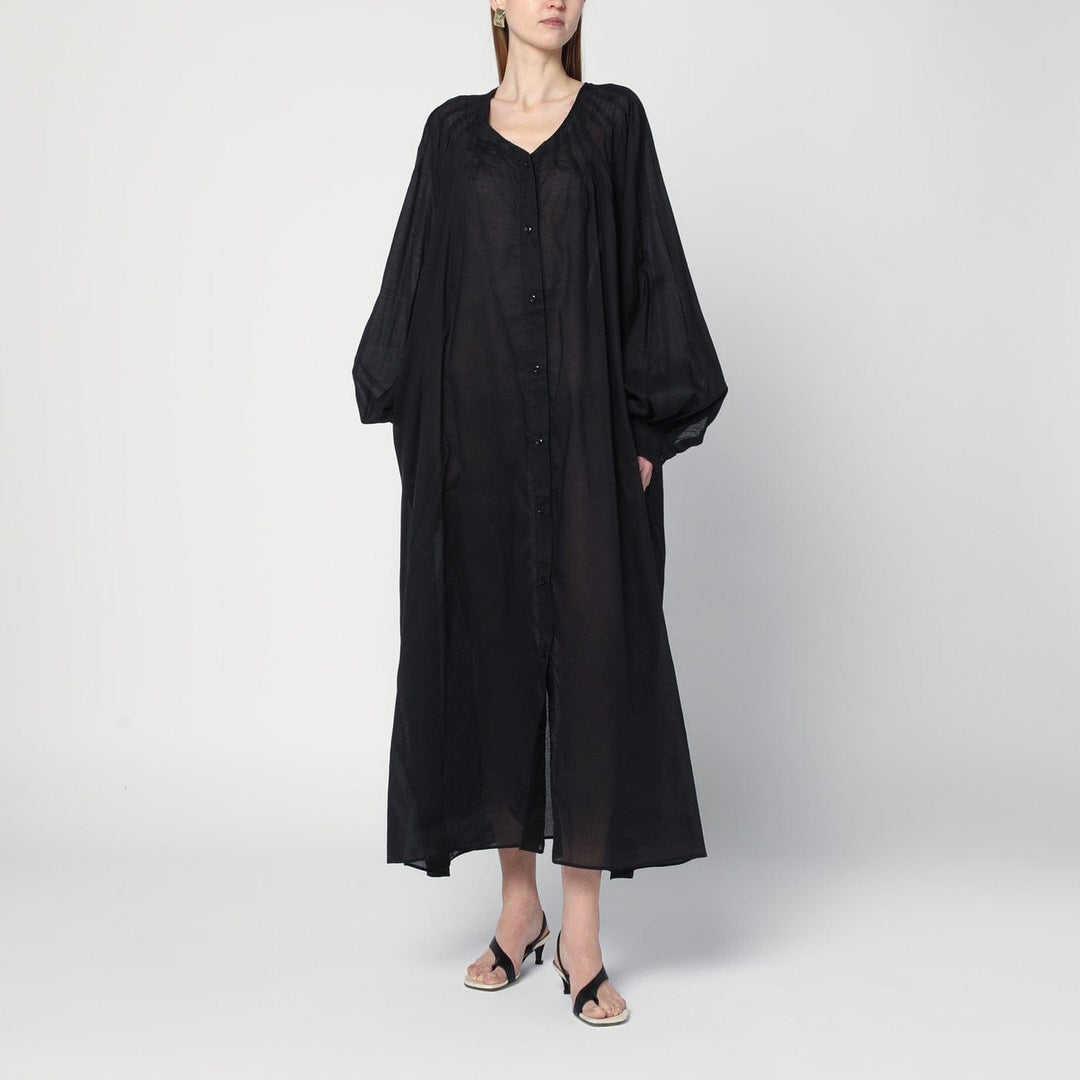 Apparel & Accessories XS TheLatest - Loose black dress in cotton Brand