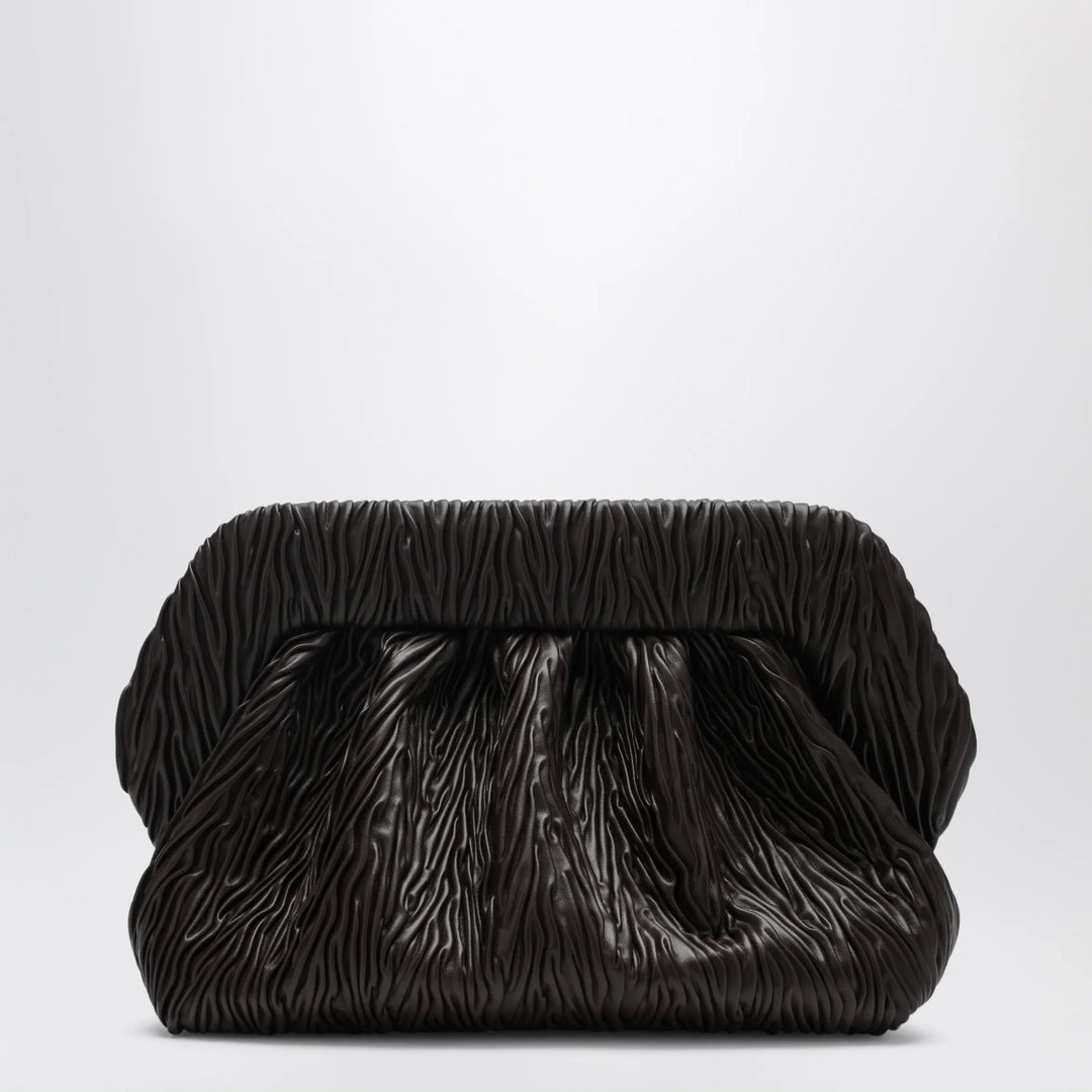 THEMOIRè - Bios embossed vegan leather clutch in brown Brand Apparel & Accessories TU