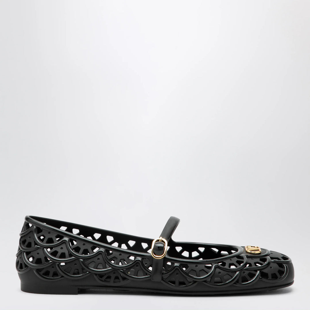 Valentino Garavani - Black VLogo Signature rubber ballet flats Brand Apparel & Accessories