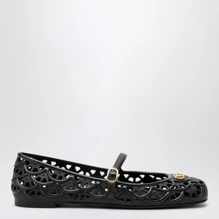 Valentino Garavani - Black VLogo Signature rubber ballet flats Brand Apparel &amp; Accessories
