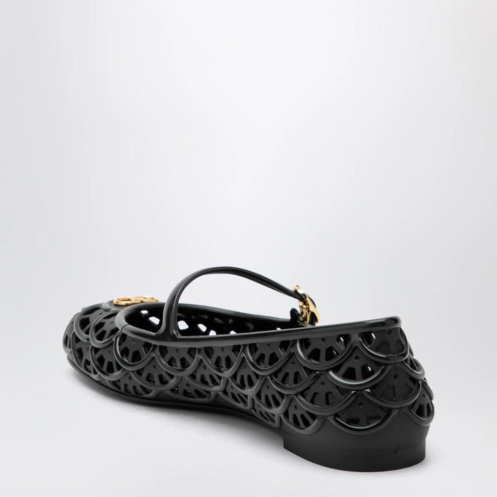 Valentino Garavani - Black VLogo Signature rubber ballet flats Brand Apparel &amp; Accessories