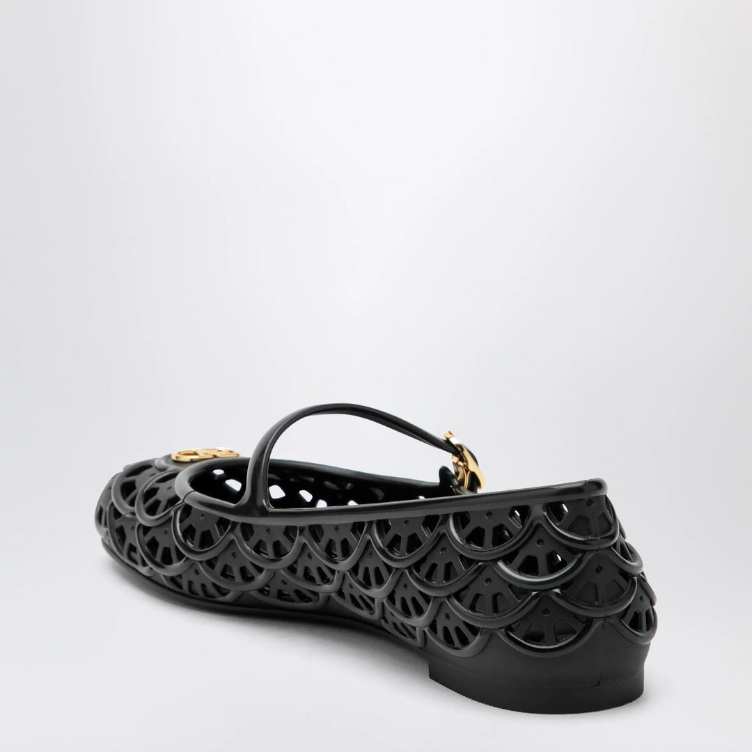 Valentino Garavani - Black VLogo Signature rubber ballet flats Brand Apparel &amp; Accessories 40 IT