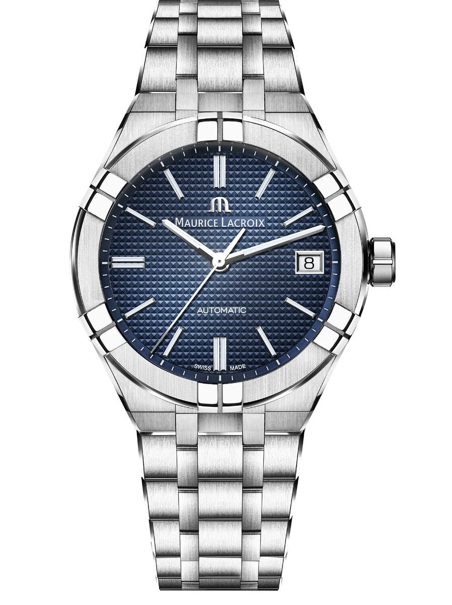 Maurice Lacroix Automatic Watches Maurice Lacroix AIKON Automatic 42mm Blue Watch Maurice Lacroix AIKON Automatic 42mm Blue Authentic Watch I Swiss Made Brand